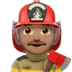 👨🏽‍🚒 man firefighter: medium skin tone display on Apple